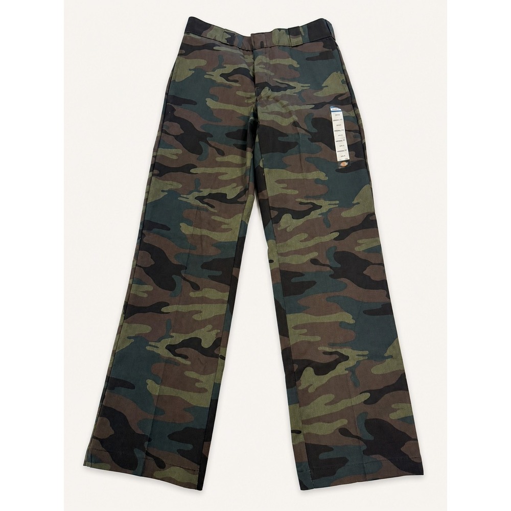 Dickies 874 Original Fit Work Pants Mens 30X30 Camo NWT Straight Leg Woodland
